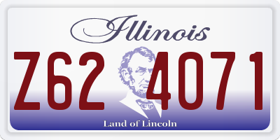 IL license plate Z624071