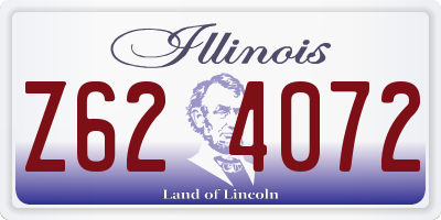 IL license plate Z624072