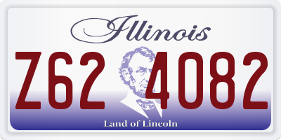 IL license plate Z624082