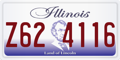 IL license plate Z624116