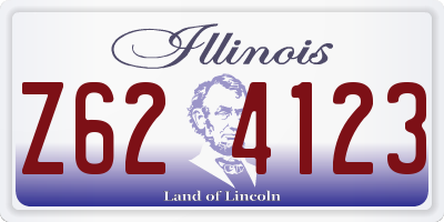 IL license plate Z624123