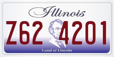 IL license plate Z624201