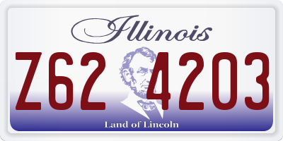 IL license plate Z624203