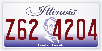 IL license plate Z624204