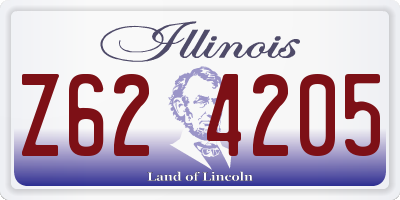 IL license plate Z624205