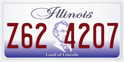 IL license plate Z624207