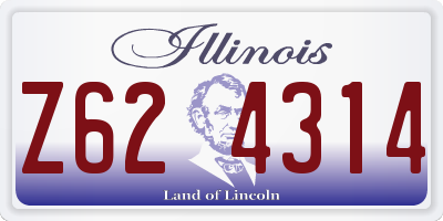 IL license plate Z624314