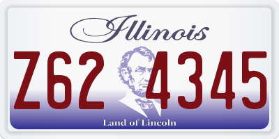 IL license plate Z624345