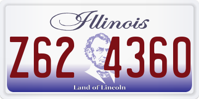 IL license plate Z624360