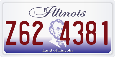 IL license plate Z624381