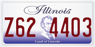 IL license plate Z624403