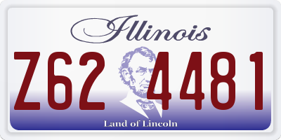 IL license plate Z624481