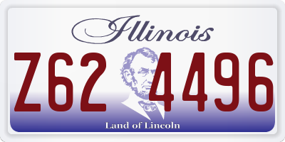 IL license plate Z624496