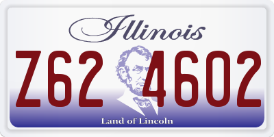 IL license plate Z624602