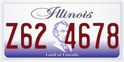IL license plate Z624678