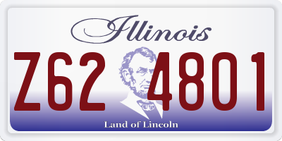 IL license plate Z624801