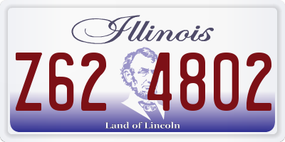 IL license plate Z624802