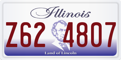IL license plate Z624807