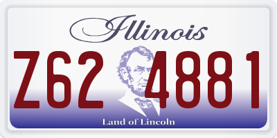 IL license plate Z624881
