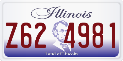IL license plate Z624981