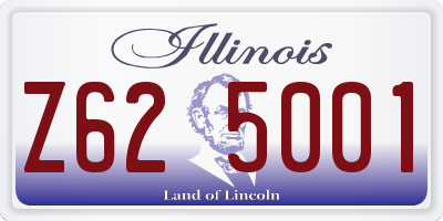 IL license plate Z625001