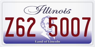 IL license plate Z625007