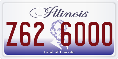 IL license plate Z626000