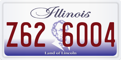 IL license plate Z626004
