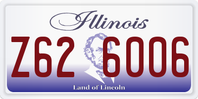 IL license plate Z626006