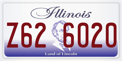 IL license plate Z626020