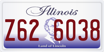 IL license plate Z626038