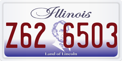 IL license plate Z626503