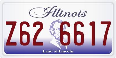 IL license plate Z626617