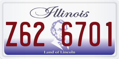 IL license plate Z626701
