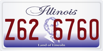IL license plate Z626760
