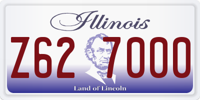 IL license plate Z627000