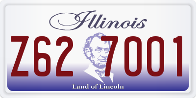 IL license plate Z627001