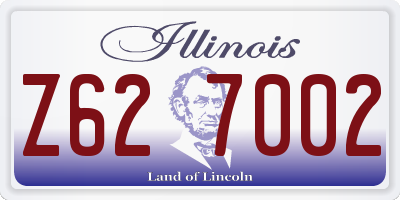 IL license plate Z627002