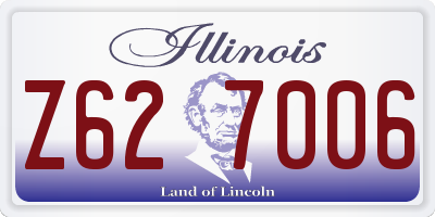 IL license plate Z627006