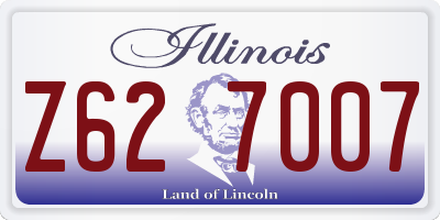 IL license plate Z627007