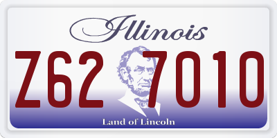 IL license plate Z627010