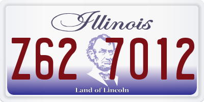IL license plate Z627012