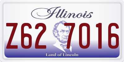 IL license plate Z627016