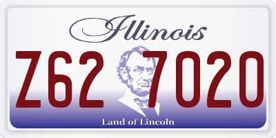 IL license plate Z627020