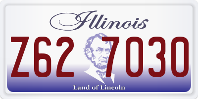IL license plate Z627030