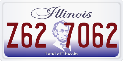 IL license plate Z627062