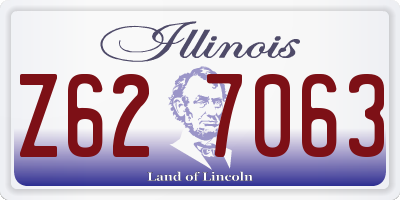 IL license plate Z627063