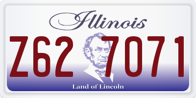 IL license plate Z627071