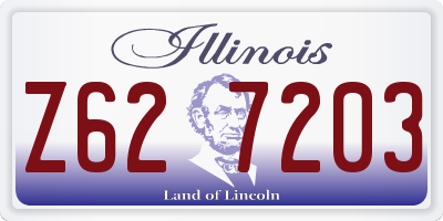IL license plate Z627203