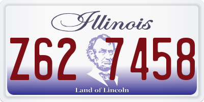 IL license plate Z627458